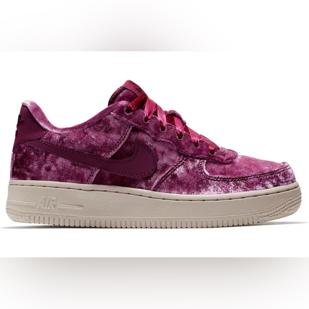 Nike Air Force purple crushed velvet W6.5 or 7 Y5 EU 37.5